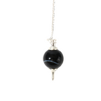 Black Onyx Ball and Point Pendulum - 3 Pack
