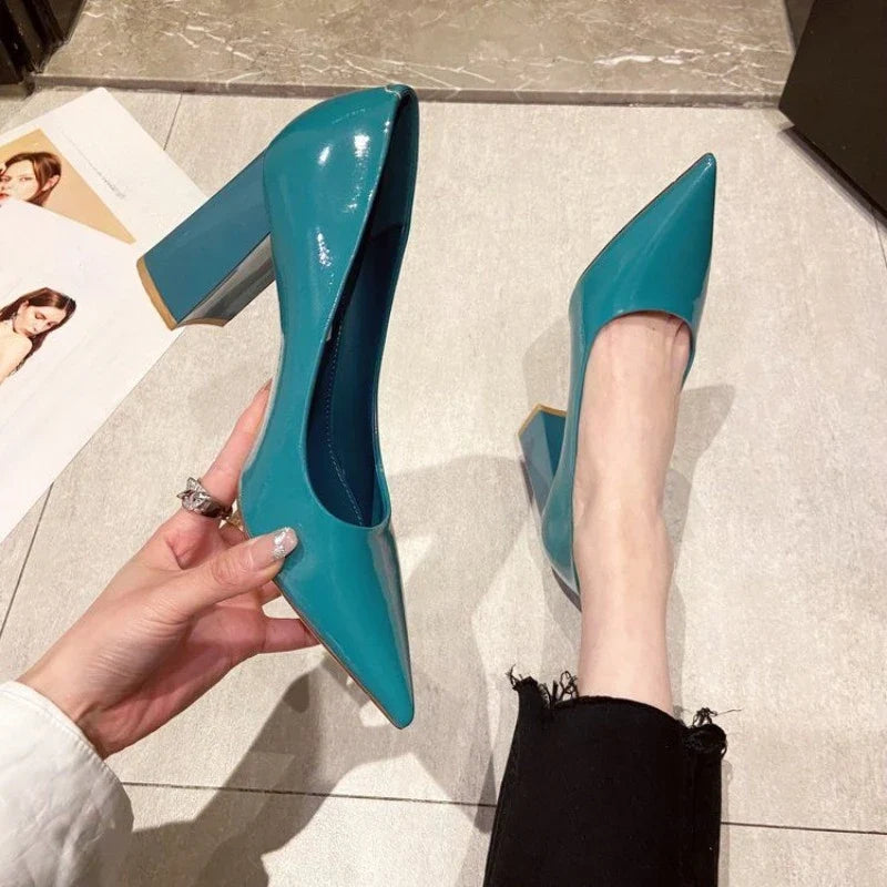 Blue Super High Heels  -  Pointed Toe Pumps for Stylish Women