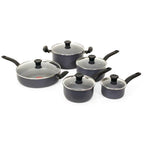 T-FAL 10Pc Hard Titanium Cookware Set - C706SC55
