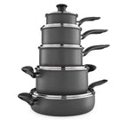 T-FAL 10Pc Hard Titanium Cookware Set - C706SC55