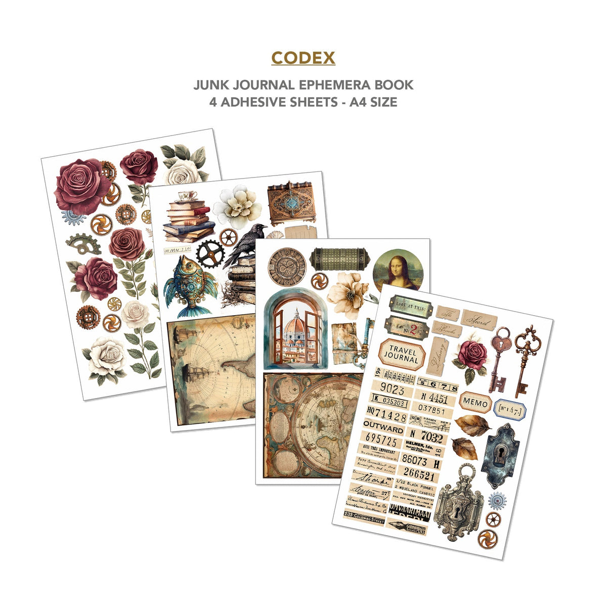 Codex Junk Journal & Ephemera Book A4 32/Pkg