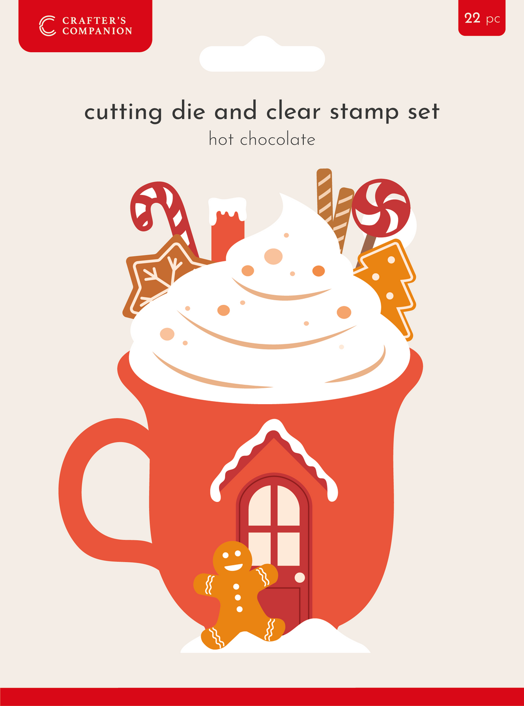 Crafters Companion Stamp & Die - Hot Chocolate