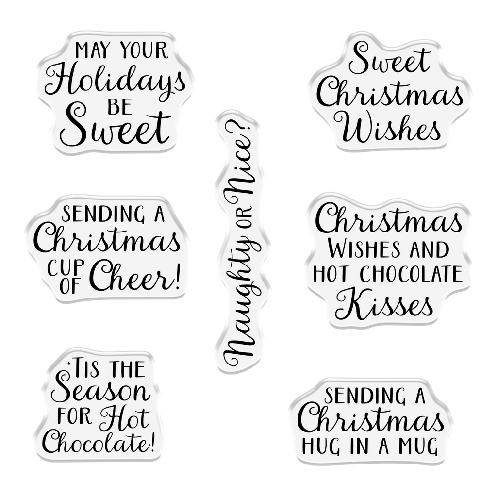 Crafters Companion Stamp & Die - Hot Chocolate