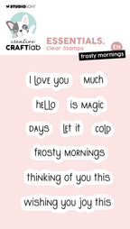 CCL Clear Stamp Frosty Mornings Essentials 93x61x3mm 10 Pieces