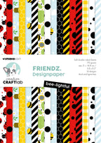 CCL Designer Paper Pad Bee-Lightful Friendz 24 Sheets