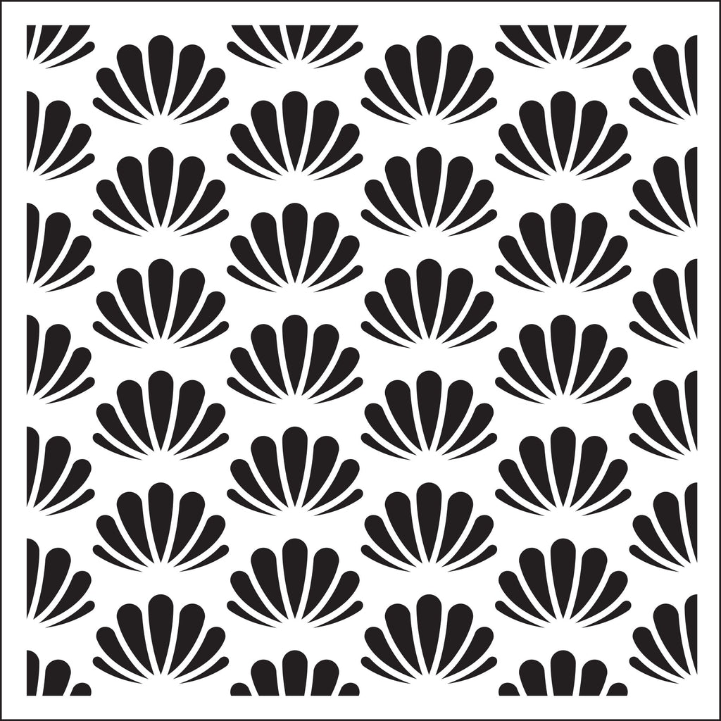 Creative Expressions Sue Wilson Seashells  6 in x 6 in Stencil