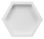 CrafTreat 3D Fold Shapes - Shadow Box White - Hexagon 4pcs