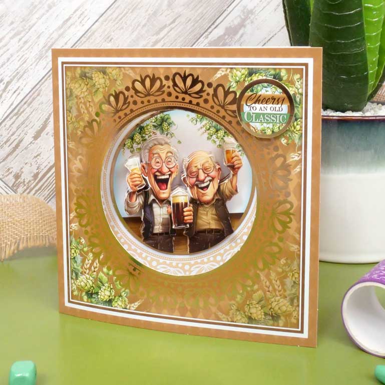 Delightful Golden Oldies Decoupage Card Kit