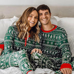 Green Matching Family Christmas Pajamas – Mom, Dad, Kids & Baby