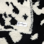 Tap Shoe & Baby's Breath Cow Print Lovey Baby Blanket