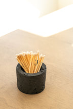 Travertine and Lava Rock Mini Vessel