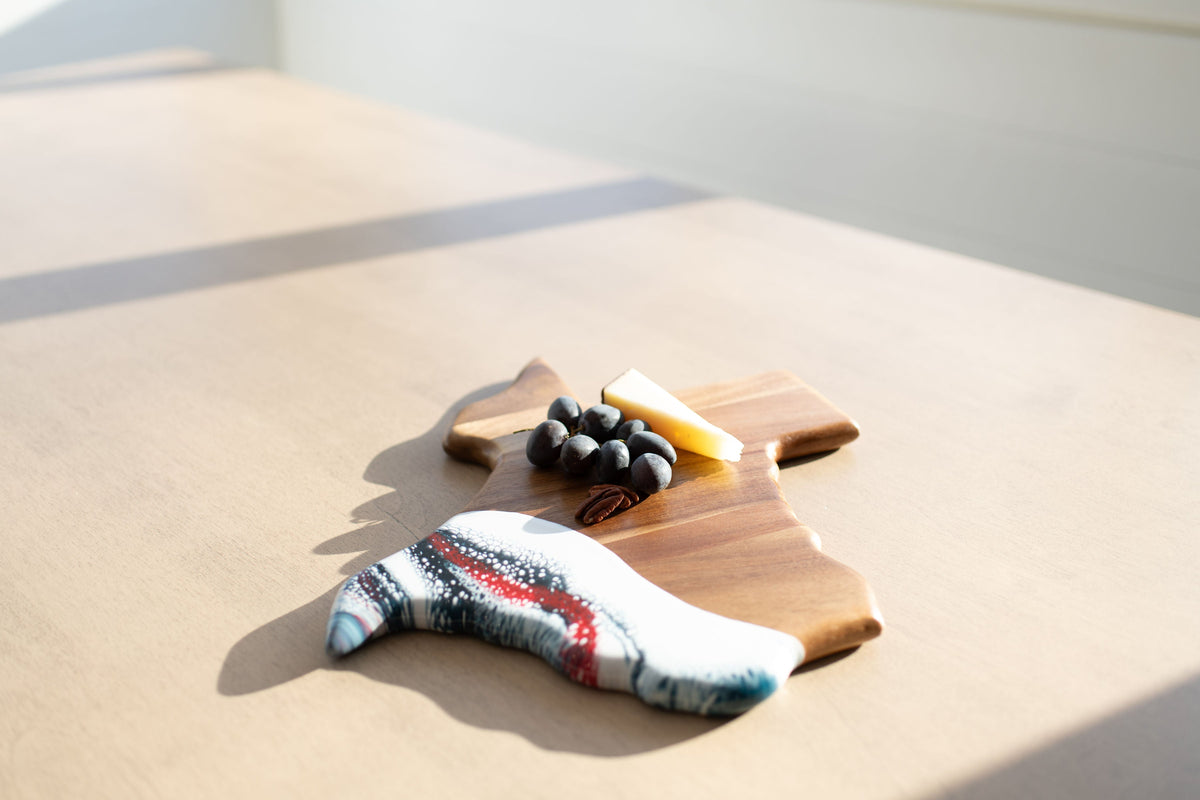 State Shaped Acacia Cheese Board