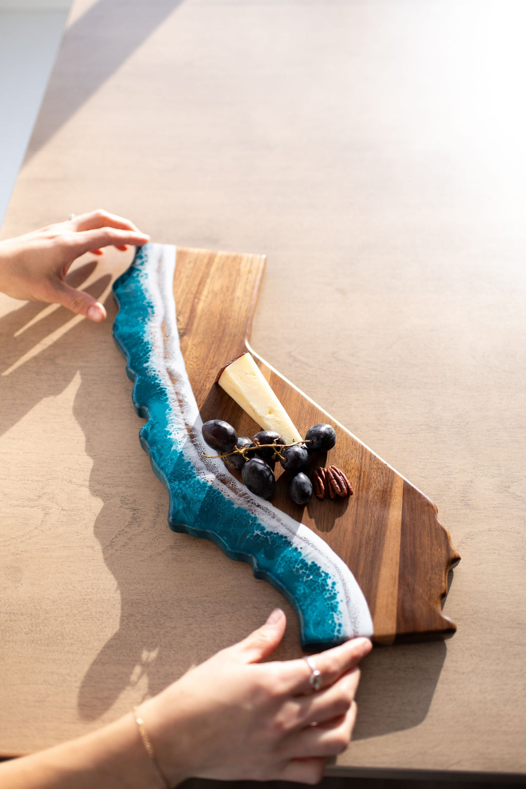 State Shaped Acacia Cheese Board