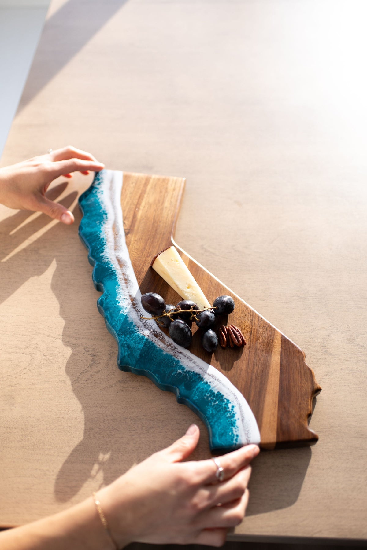 State Shaped Acacia Cheese Board
