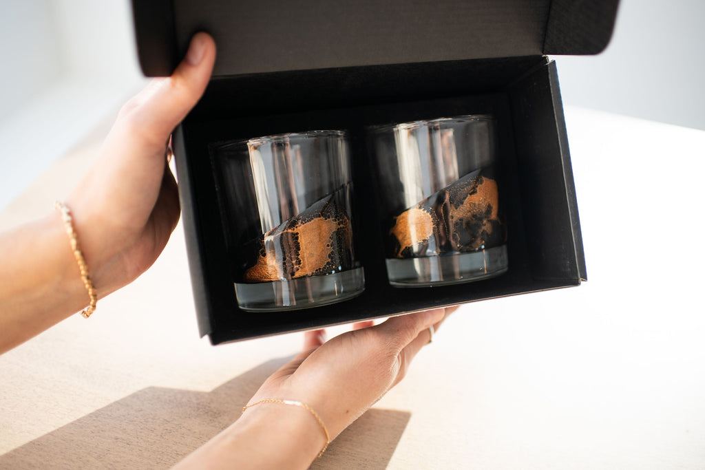 Resin Coated Whisky Glasses (Set of 2) - back in stock!