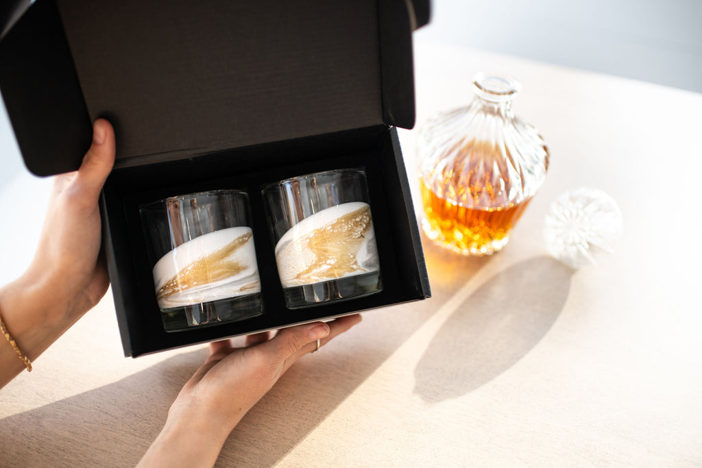 Resin Coated Whisky Glasses (Set of 2) - back in stock!