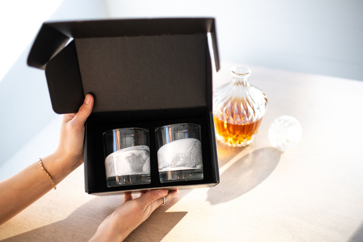 Resin Coated Whisky Glasses (Set of 2) - back in stock!