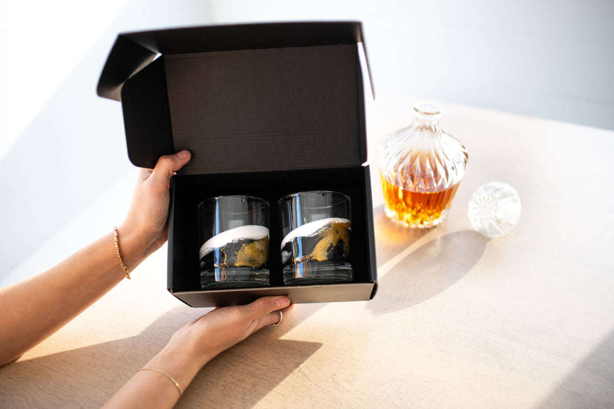 Resin Coated Whisky Glasses (Set of 2) - back in stock!