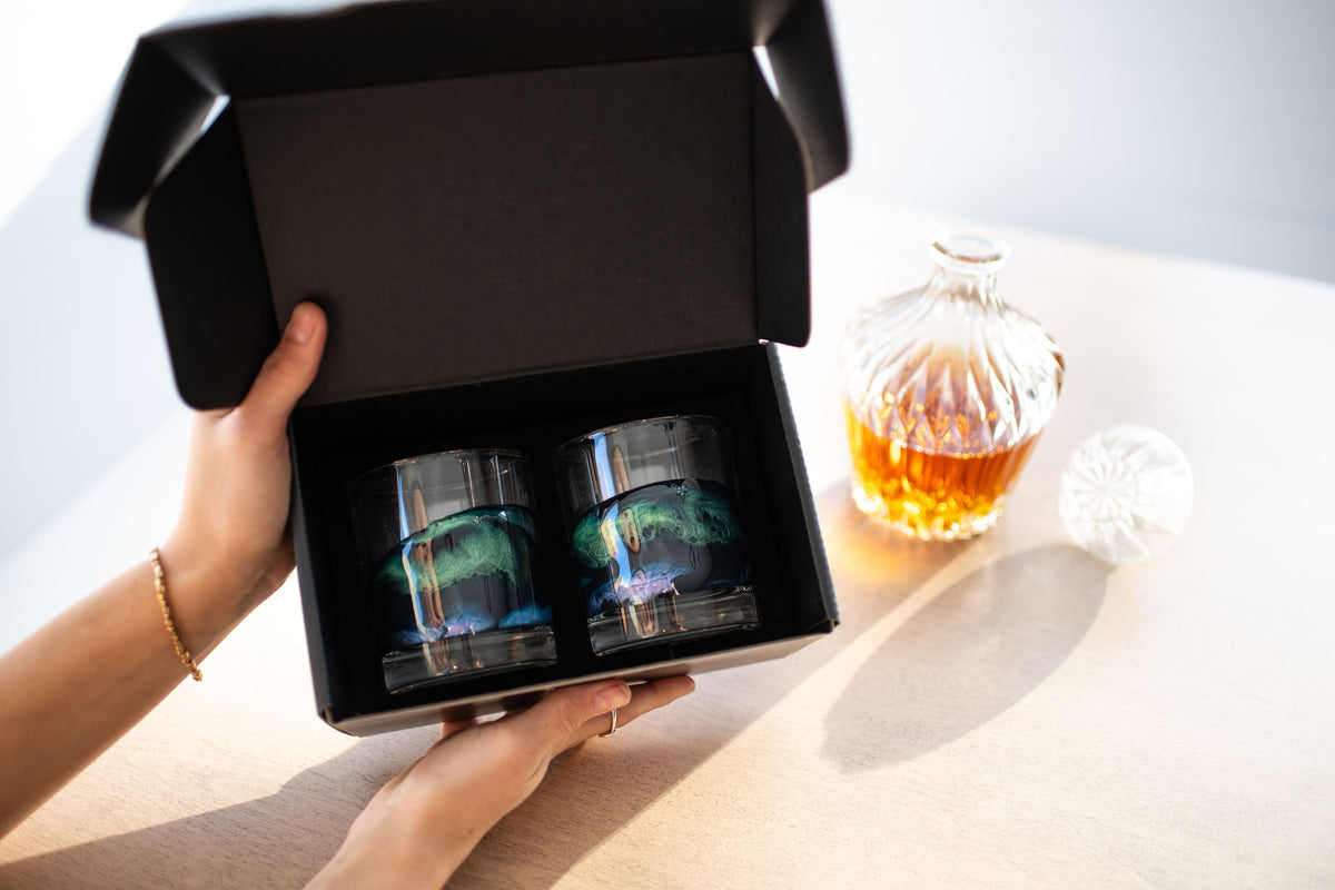 Resin Coated Whisky Glasses (Set of 2) - back in stock!