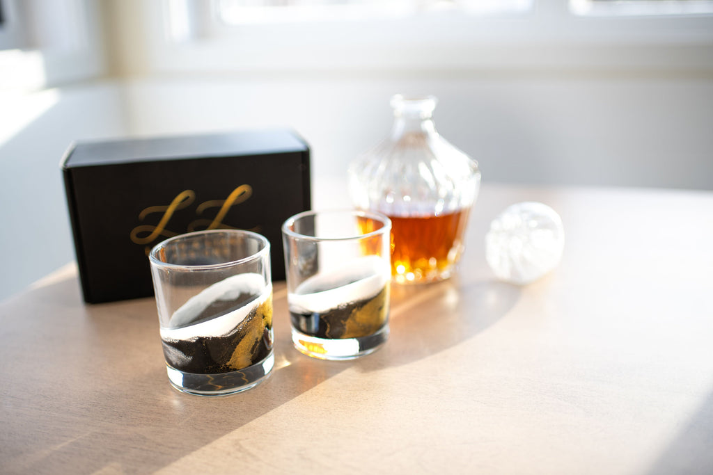 Resin Coated Whisky Glasses (Set of 2) - back in stock!