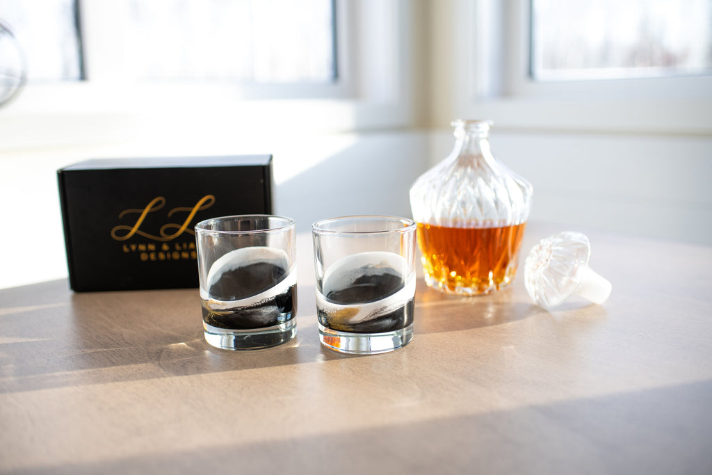 Resin Coated Whisky Glasses (Set of 2) - back in stock!