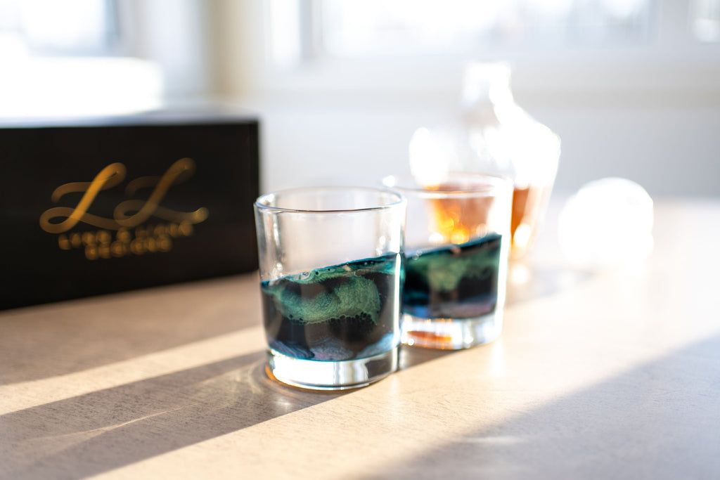 Resin Coated Whisky Glasses (Set of 2) - back in stock!