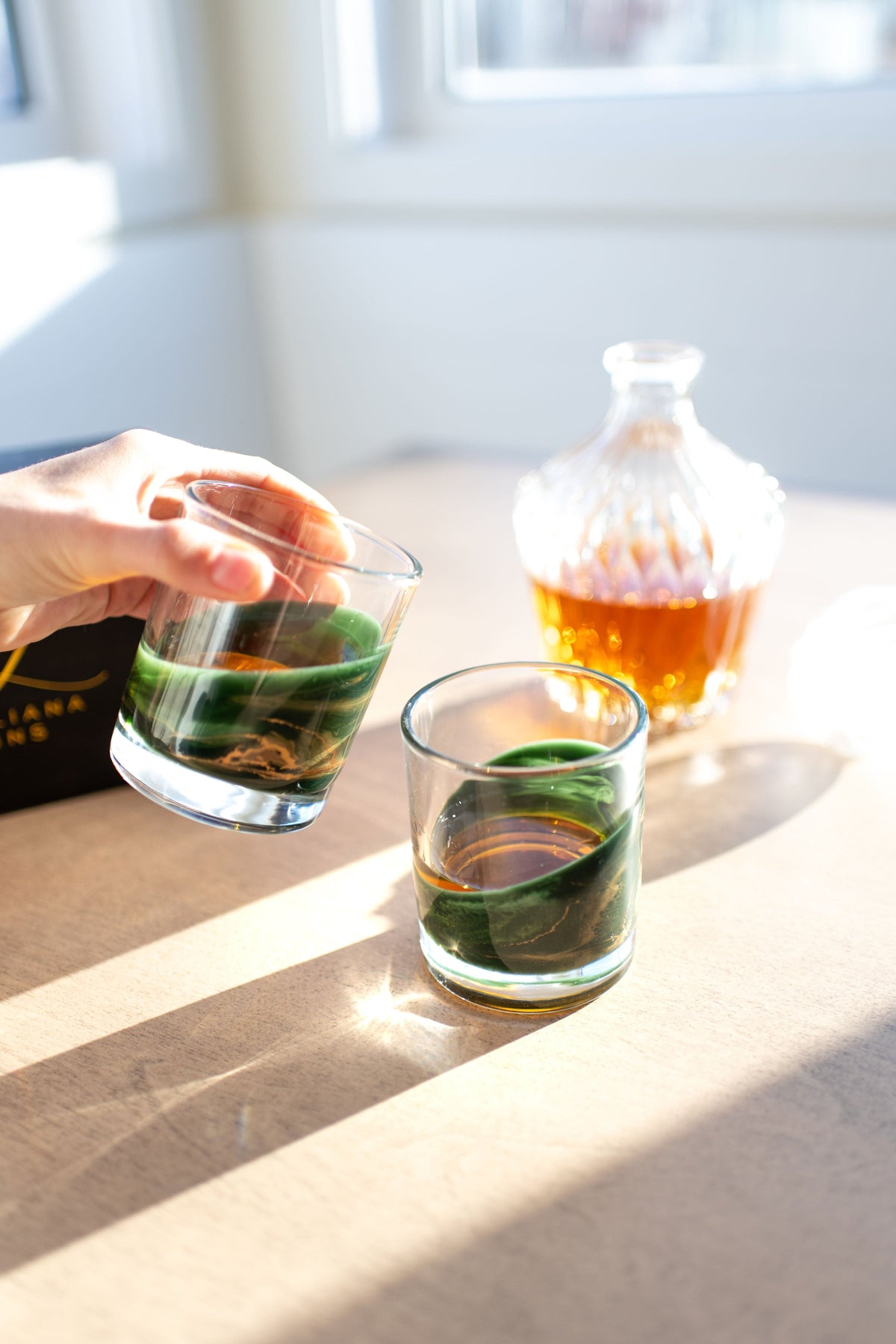 Resin Coated Whisky Glasses (Set of 2) - back in stock!