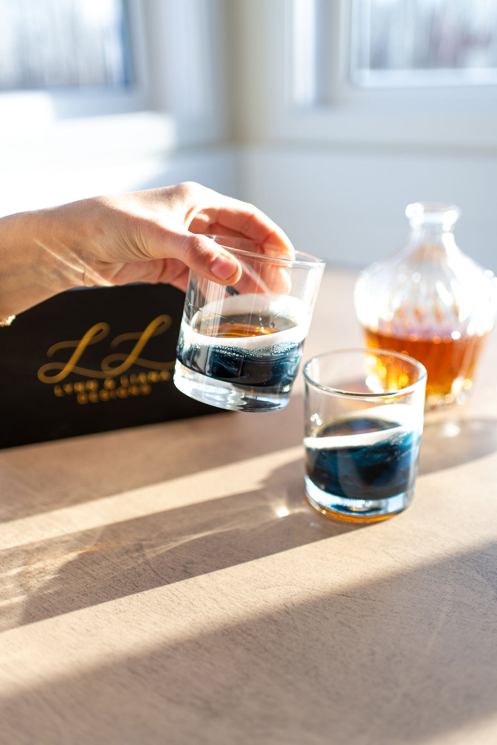 Resin Coated Whisky Glasses (Set of 2) - back in stock!