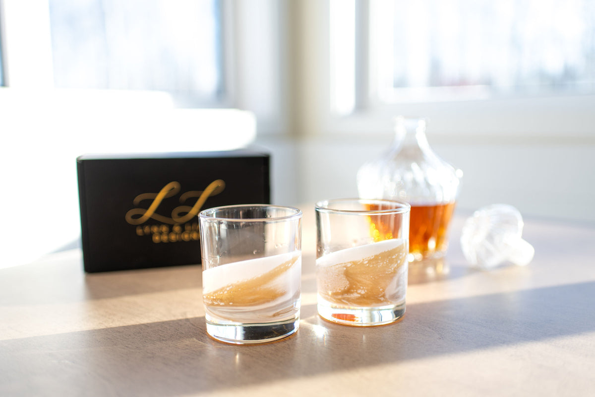 Resin Coated Whisky Glasses (Set of 2) - back in stock!