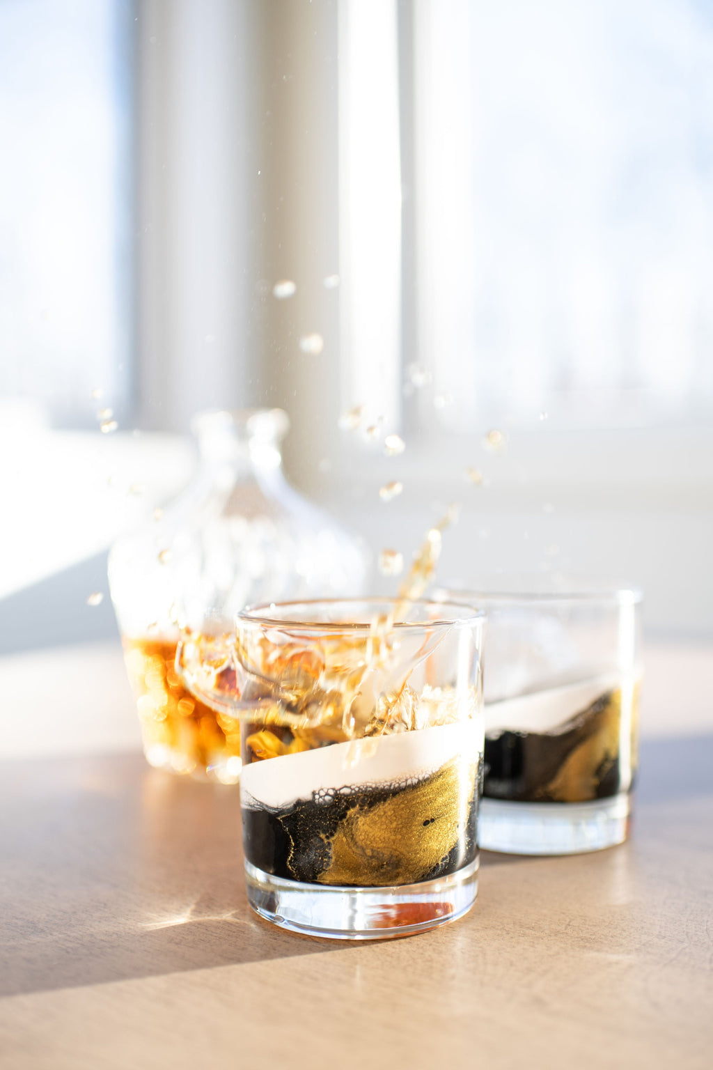 Resin Coated Whisky Glasses (Set of 2) - back in stock!