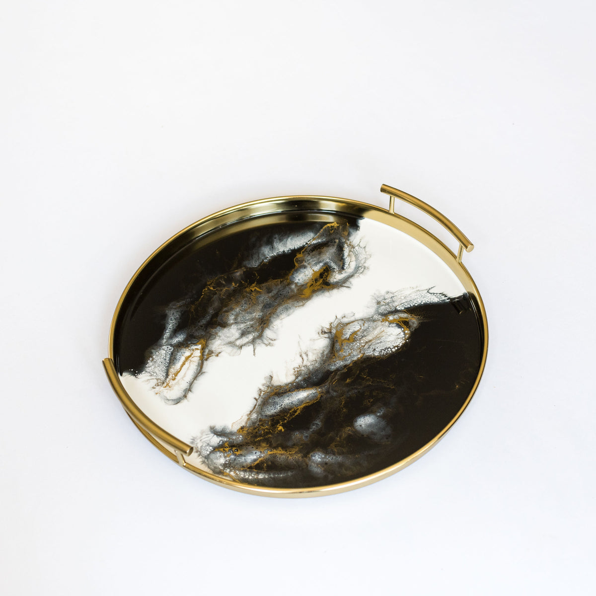 Back in stock! Resin Gold Round Tray