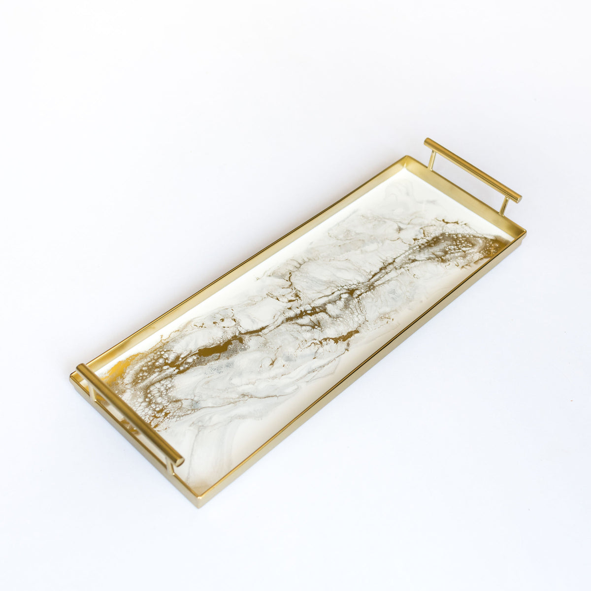 Back in Stock! Resin Gold Rectangle Tray
