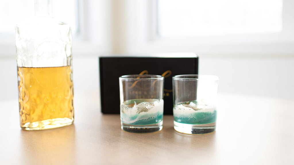 Resin Coated Whisky Glasses (Set of 2) - back in stock!