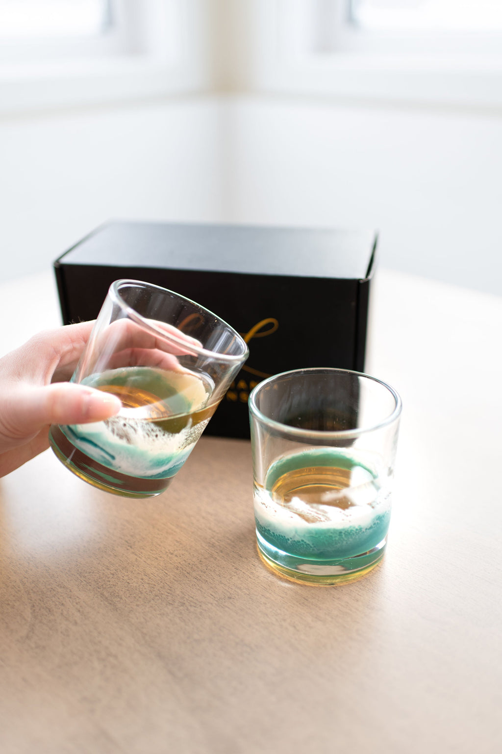 Resin Coated Whisky Glasses (Set of 2) - back in stock!