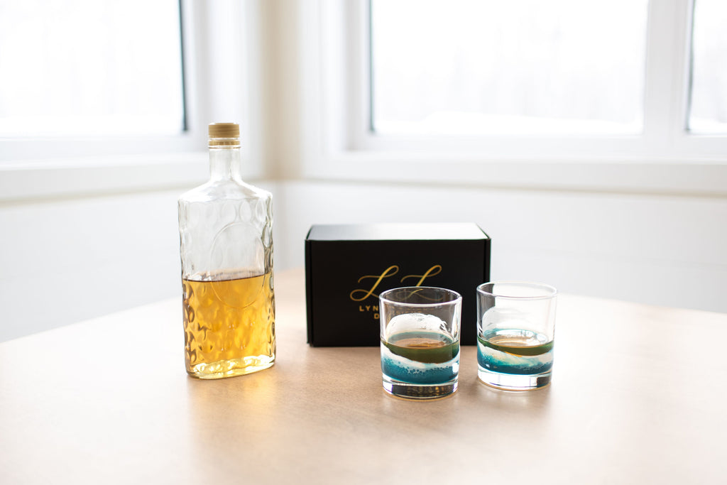 Resin Coated Whisky Glasses (Set of 2) - back in stock!