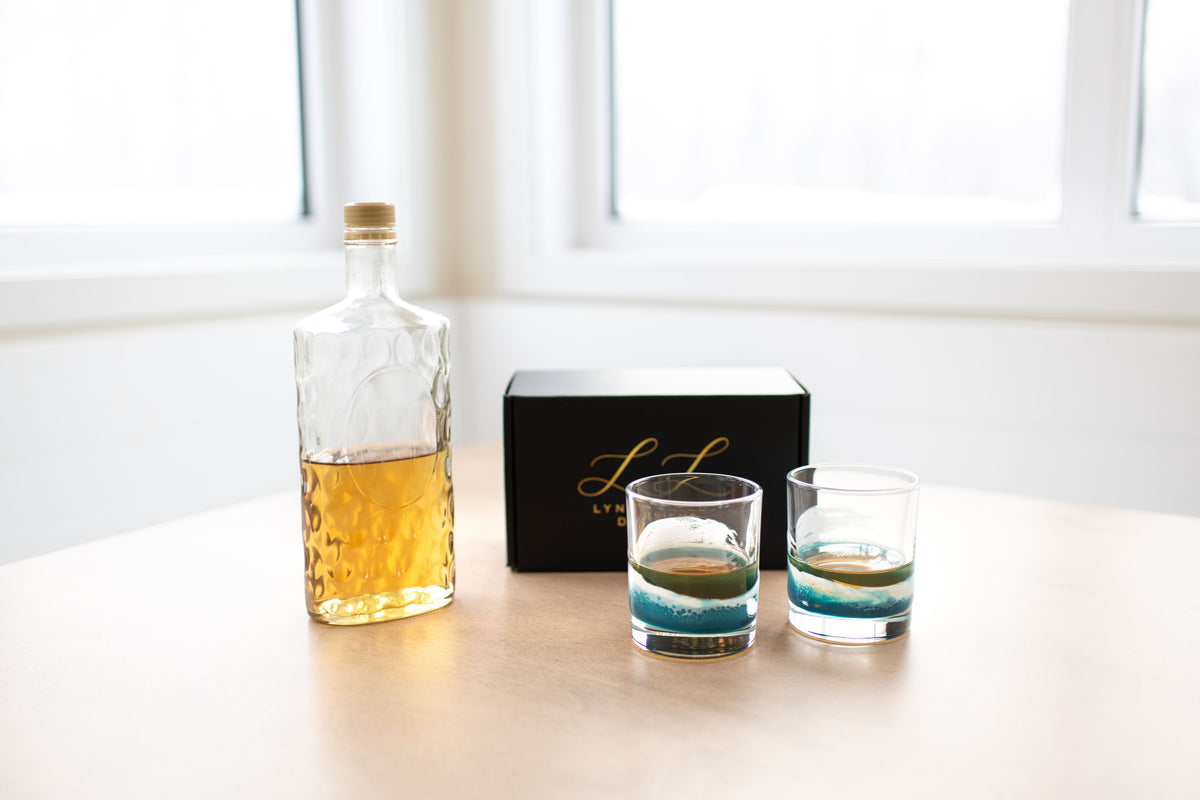 Resin Coated Whisky Glasses (Set of 2) - back in stock!