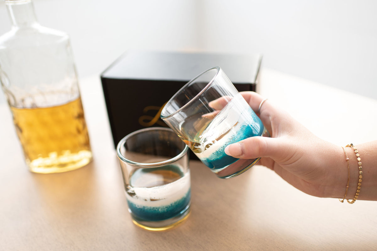 Resin Coated Whisky Glasses (Set of 2) - back in stock!