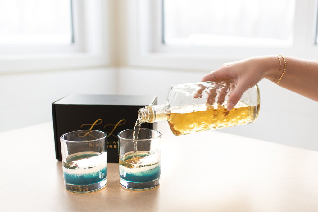 Resin Coated Whisky Glasses (Set of 2) - back in stock!