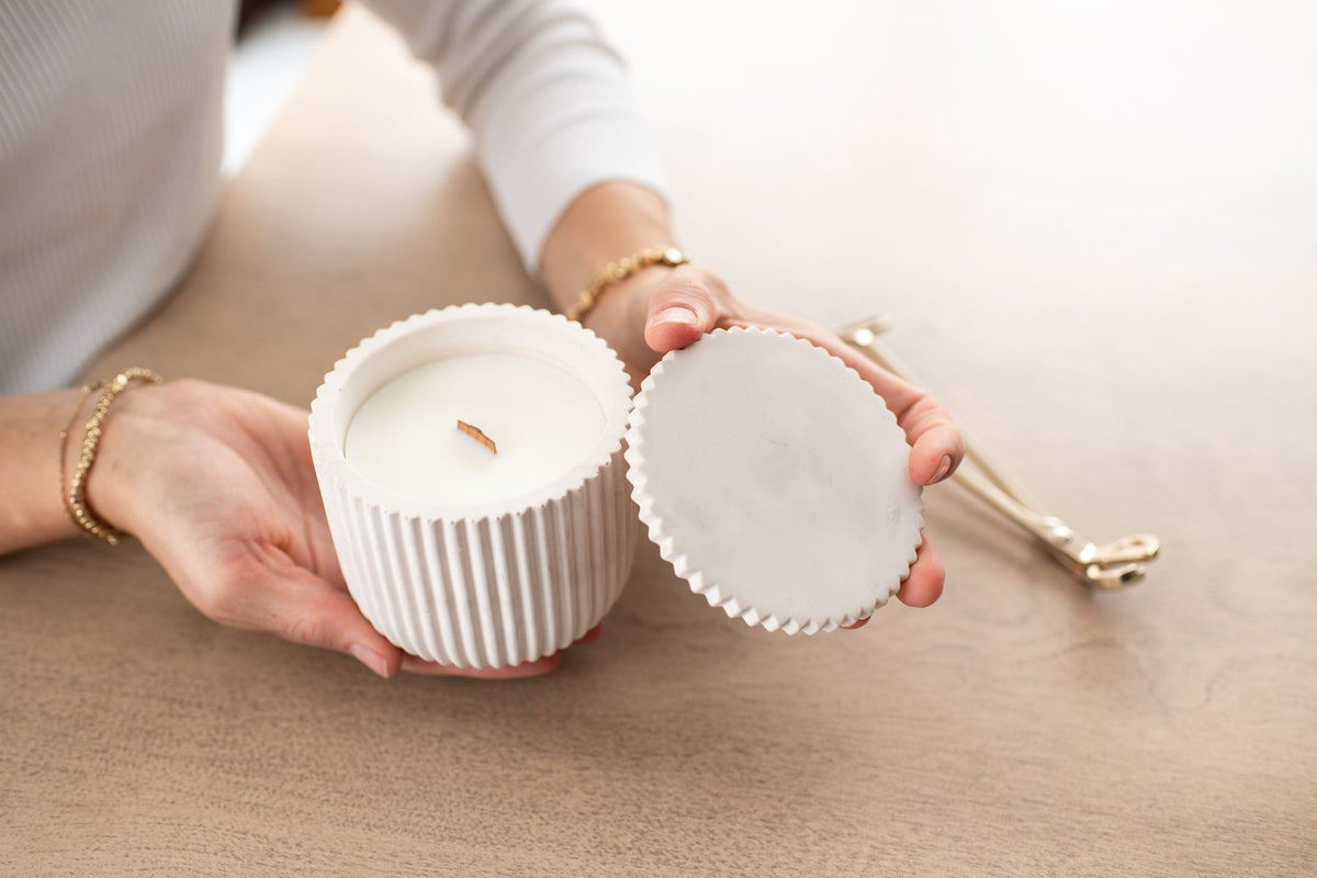Fluted Large Candle