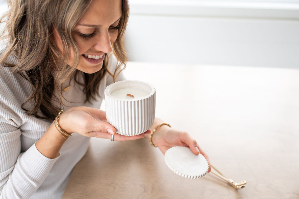 Fluted Large Candle