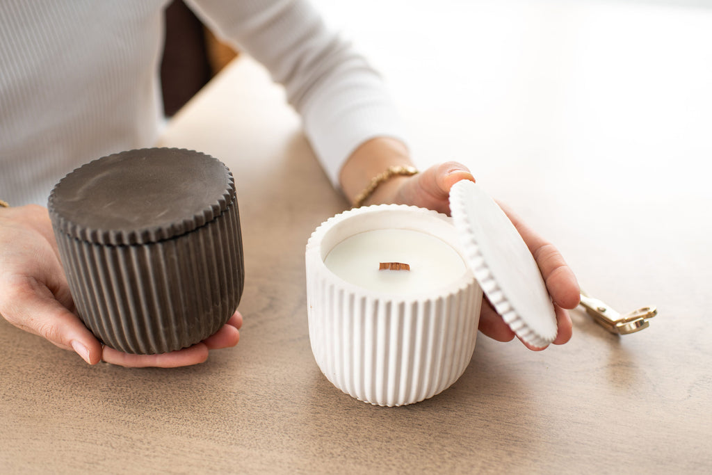 Fluted Large Candle