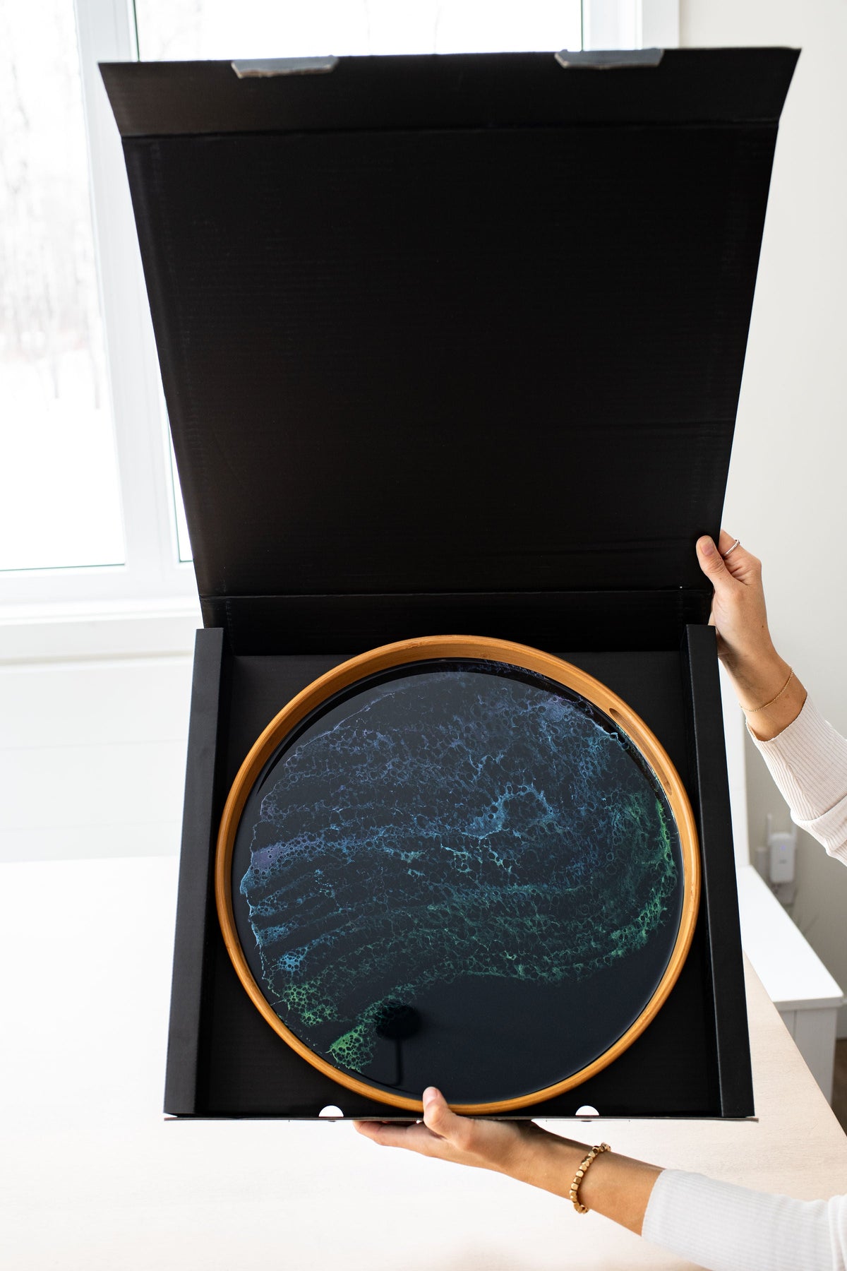 Bamboo Round Serving Trays