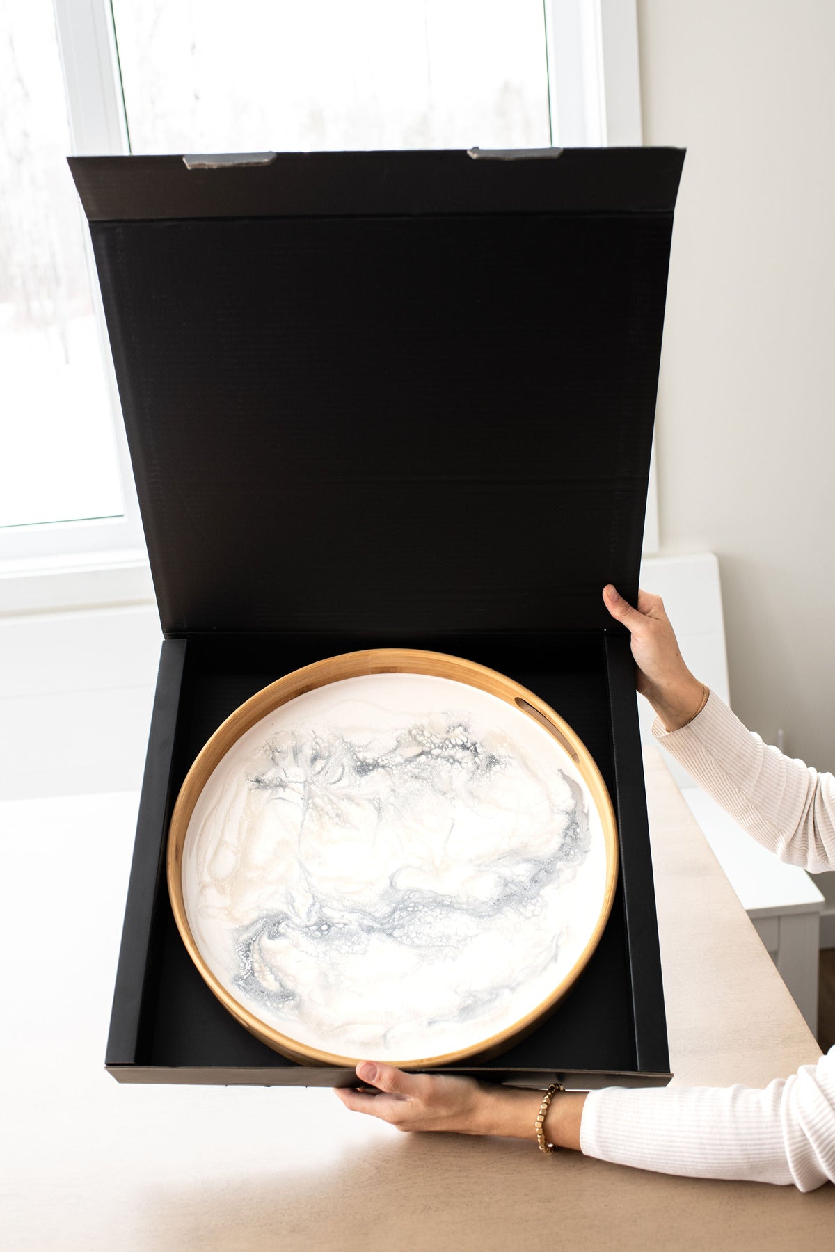 Bamboo Round Serving Trays