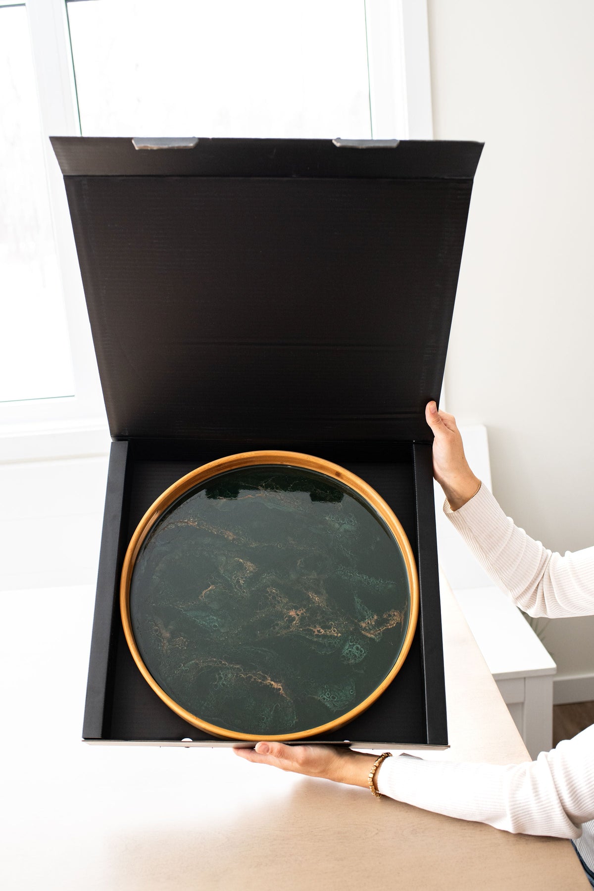 Bamboo Round Serving Trays