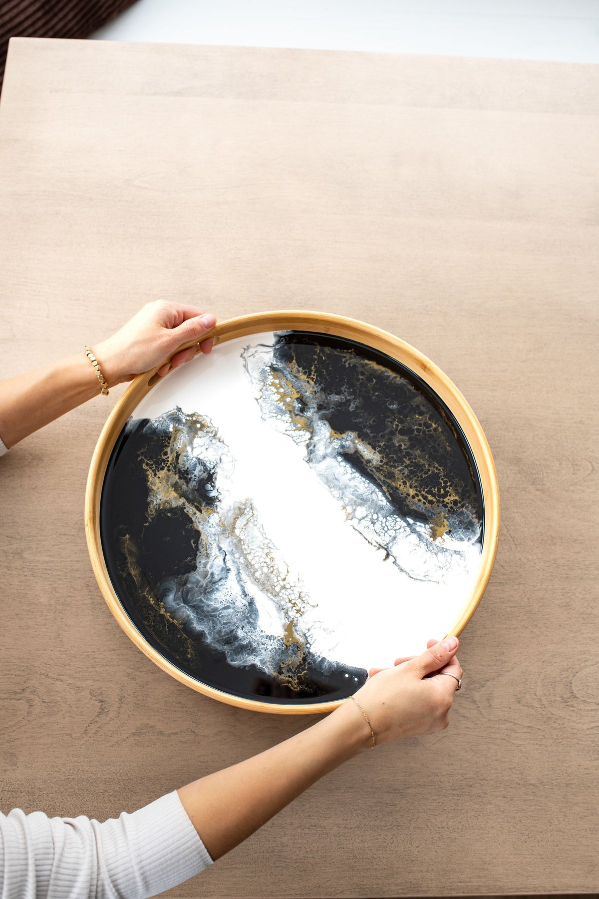 Bamboo Round Serving Trays