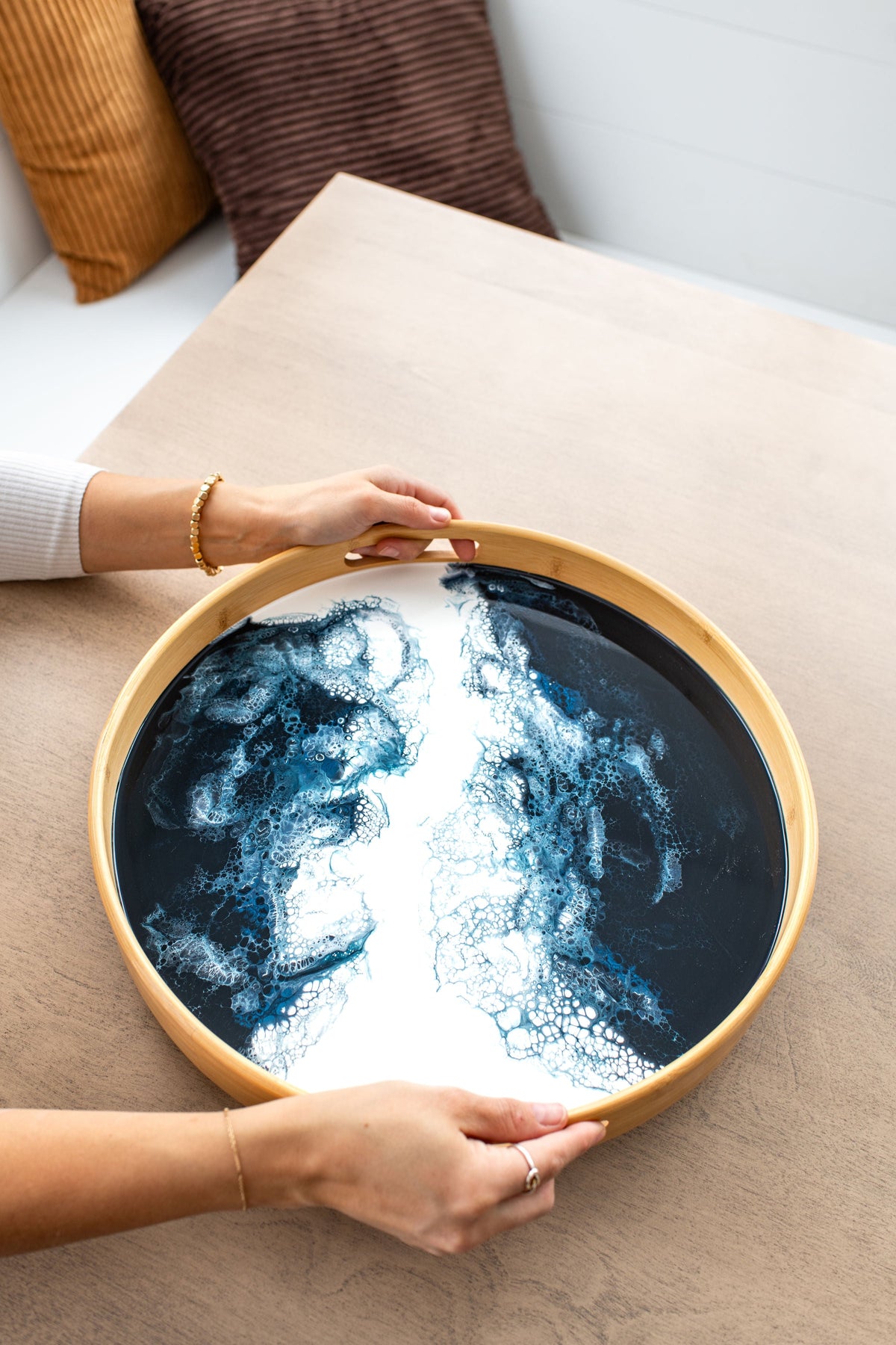 Bamboo Round Serving Trays