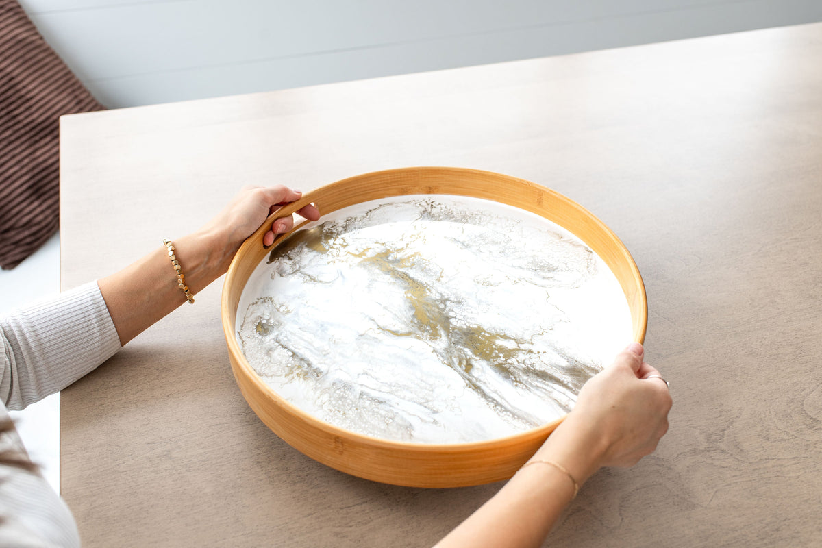 Bamboo Round Serving Trays
