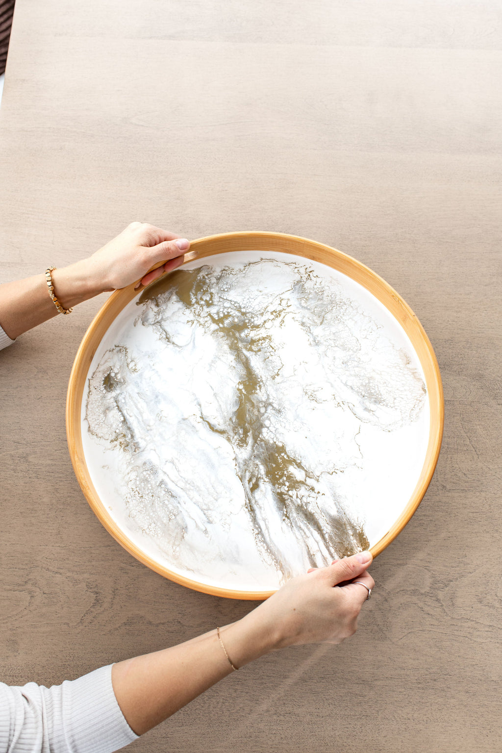 Bamboo Round Serving Trays