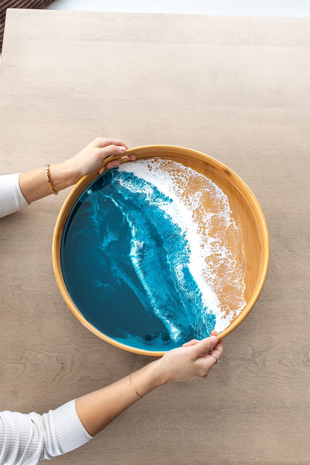 Bamboo Round Serving Trays