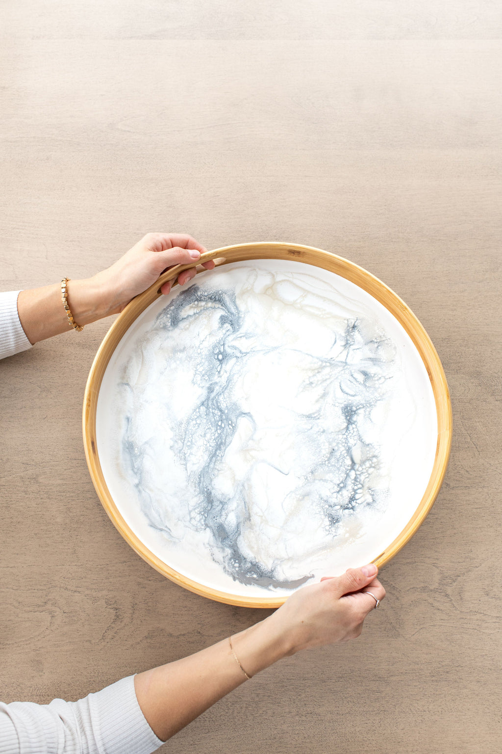 Bamboo Round Serving Trays